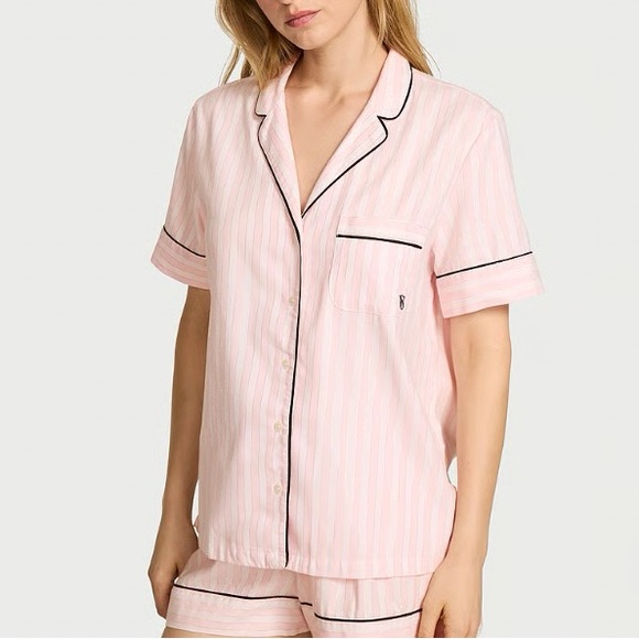 Victoria's Secret Other - Victoria's Secret Light Pink Striped Pajama Set